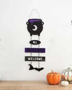 All Witches Welcome Mit Hexenkessel 30cm 7 All Witches Welcome Mit Hexenkessel 30cm -Grusel Dekor Geschaft all witches welcome hexenkessel haengeschild 30cm halloween horror und hexen dekoration witchy halloween decoration 53409 3
