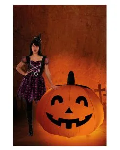 Aufblasbarer Kürbis Mit Licht & Ventilator 120cm -Grusel Dekor Geschaft aufblasbarer kuerbis mit ventilator und licht inflatable pumpkin with vent and light halloween deko 53154 03