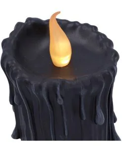 Schwarze Magie LED Kerze 19cm 12 Schwarze Magie LED Kerze 19cm -Grusel Dekor Geschaft black magic led kerze black magic led candle halloween deko gothic deko 54011 05