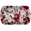 Party Tablett Halloween Blutbad -Grusel Dekor Geschaft blutiges halloween party tablett bloody halloween party tray blutbad buffet deko halloween 53226