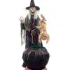 Böse Hexe Mit Katze & Hexenkessel Animatronic -Grusel Dekor Geschaft boese hexe mit katze halloween animatronic halloween figur halloween dekoration 28023