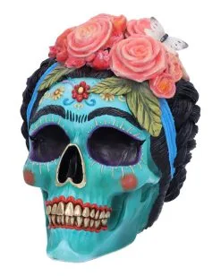 Calavera De Azucar Totenschädel 19cm -Grusel Dekor Geschaft calavera de azucar totenkopf calavera de azucar skull dia de los muertos figur 54563 03