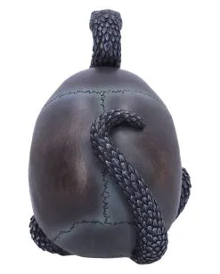Schuppige Schlange In Totenkopf 19cm -Grusel Dekor Geschaft das schicksal der schlange gothic schaedel 19cm serpentine fate gothic snake skull gothic deko totenkopf 53993 3