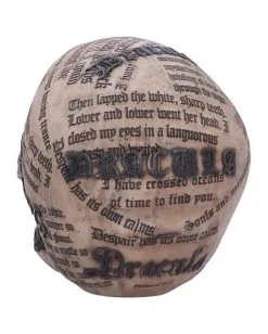 Dracula Totenkopf Mit Bram Stoker Zitaten -Grusel Dekor Geschaft dracula totenschaedel mit bram stoker zitaten vampir totenkopf gothic deko halloween tischdeko 50770 03