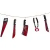 Folterwerkzeug Girlande 2 Folterwerkzeug Girlande -Grusel Dekor Geschaft folterwerkzeug girlande halloween dekoration blutiges werkzeug blutige horror deko 16338 neu