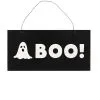 Weißer Geist & BOO Hängeschild -Grusel Dekor Geschaft geist und boo schriftzug halloween haengeschild boo ghost halloween hanging sign halloween deko 51659 01