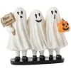 3 Niedliche Happy Halloween Geister 20x16 Cm -Grusel Dekor Geschaft geister trio happy halloween ghost trio happy halloween niedliche geister figuren halloween deko 53797