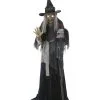Spooky Witch Halloween Animatronic -Grusel Dekor Geschaft greifende hexe halloween animatronic halloween figur mit sound und bewegung lunging haggard witch 26771