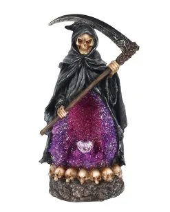 Sensenmann Backflow Räucherkegel Halter Mit LED -Grusel Dekor Geschaft grim reaper backflow raeucherkegel halter mit licht grim reaper backflow incense burner with light 50660 02