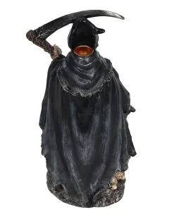 Sensenmann Backflow Räucherkegel Halter Mit LED -Grusel Dekor Geschaft grim reaper backflow raeucherkegel halter mit licht grim reaper backflow incense burner with light 50660 03