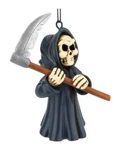 Sensenmann Christbaumkugel 8,9cm -Grusel Dekor Geschaft grim reaper weihnachtskugel halloween und horror weihnachtsdeko und wohnaccessoires grim reaper hanging ornament 54748 4