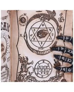 Hellseher Zauberbuch Deko 25,8cm -Grusel Dekor Geschaft grimoire hexenbuch deko psychic compendium deco halloween tischdekoration 51062 06