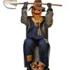 Schaurige Kürbis Vogelscheuche Halloween Animatronic -Grusel Dekor Geschaft grinsende kuerbis vogelscheuche halloween animatronic jack pumpkin halloween animatronic halloween und horror deko und animatronics 50974