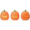 Grinsender Halloween Kürbis Mit LED 16cm -Grusel Dekor Geschaft grinsender led kuerbis aus kunststein light up resin jack o lantern decor halloween kuerbis deko 53047