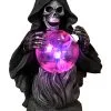 Beleuchteter Sensenmann Mit Kugel 60cm -Grusel Dekor Geschaft grosser grim reaper mit leuchtkugel 60cm electric grim reaper with static lighted magic ball halloween deko 52530
