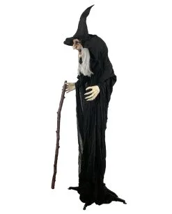 Halloween Figur Hexe Agatha 180cm -Grusel Dekor Geschaft halloween animatronic hexe agatha 180cm halloween und horror deko und animierte props halloween props 52978 3