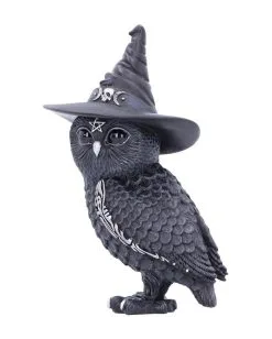 Walpurgisnacht Eule Mit Hexenhut 13,5cm -Grusel Dekor Geschaft halloween eule mit hexenhut walpurgisnacht eule mit hexenhut halloween owl with witch hat 50745 03