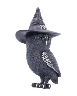 Walpurgisnacht Eule Mit Hexenhut 13,5cm -Grusel Dekor Geschaft halloween eule mit hexenhut walpurgisnacht eule mit hexenhut halloween owl with witch hat 50745 04