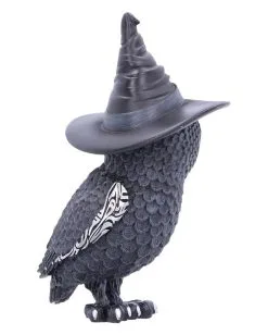 Walpurgisnacht Eule Mit Hexenhut 13,5cm -Grusel Dekor Geschaft halloween eule mit hexenhut walpurgisnacht eule mit hexenhut halloween owl with witch hat 50745 05