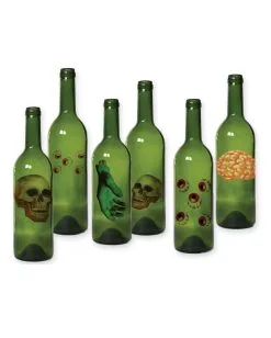 Halloween Flaschen Aufkleber 6 St.