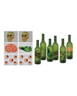 Halloween Flaschen Aufkleber 6 St. -Grusel Dekor Geschaft halloween flaschen etiketten halloween flaschen aufkleber halloween bottle labels 39323 03