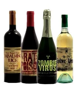 Halloween Flaschen Sticker 8 St.