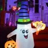 Aufblasbarer Leuchtender Halloween Geist Mit Kürbis 150 Cm -Grusel Dekor Geschaft halloween geist mit kuerbis deko aufblasfigur halloween geist mit led halloween ghost inflatable 53745