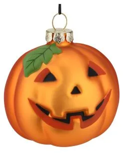 Halloween Jack O'Lantern Glas Christbaumkugel Ø7,6cm -Grusel Dekor Geschaft halloween kuerbis glas weihnachtskugel halloween und horror weihnachtsdeko jack o lantern pumpkin hanging ornament 54760 3