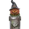 Niedlicher Kürbis In Leuchtender Milch-Kanne 18cm -Grusel Dekor Geschaft halloween kuerbis in leuchtender milchkanne 18cm halloween pumpkin on galvanized milk can halloween deko 54324