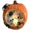 Halloween Kürbis Mit Totenkopf & Spinnen -Grusel Dekor Geschaft halloween kuerbis mit totenschaedel und spinnen halloween pumpkin with skull and spiders 52635 01