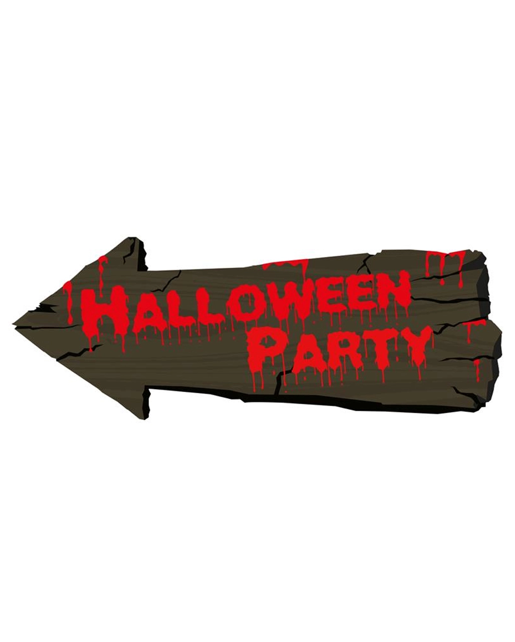Halloween Party Hinweisschild 50cm 3 Halloween Party Hinweisschild 50cm