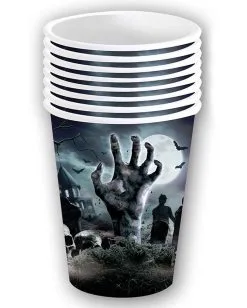 Halloween Pappbecher Zombie Friedhof 6 St. 7 Halloween Pappbecher Zombie Friedhof 6 St. -Grusel Dekor Geschaft halloween zombie friedhof pappbecher halloween zombie graveyard paper cups halloween friedhof dekoration 53191 3