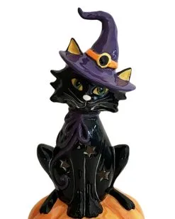 Grusel Dekor Geschaft 14 Grusel Dekor Geschaft -Grusel Dekor Geschaft hexenkatze auf kuerbis keramik teelichthalter halloween wohnaccessoires und homeware witch cat on pumpkin cearmic candle house 54636