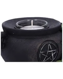 Hexenkessel Mit Efeu Kerzenhalter 2er Set -Grusel Dekor Geschaft hexenkessel mit efeu teelichthalter 2er set witches cauldron with ivy candle holder halloween tischdeko 51064 06