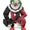 Hockender Horror Clown Animatronic Mit Bewegung -Grusel Dekor Geschaft hockender horror clown animatronic mit bewegung licht und sound 37580