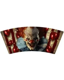 Horror Clown Zirkus Schnapsbecher 3 St. -Grusel Dekor Geschaft horrorclown circus shot becher pappe horror clown circus shot mug cardboard horror zirkus dekoration 53167 3