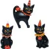 Johanna Parker Kürbis Katze Dekofigur -Grusel Dekor Geschaft johanna parker vintage jack o lantern katze figur vintage jack o lantern cat figure halloween deko katze 52943