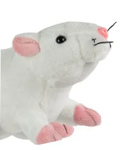 Weiße Plüschratte 19cm -Grusel Dekor Geschaft kuscheltier ratte 19cm weiss plueschratte fuer kinder geschenkartikel plueschtier ratte 29709 4