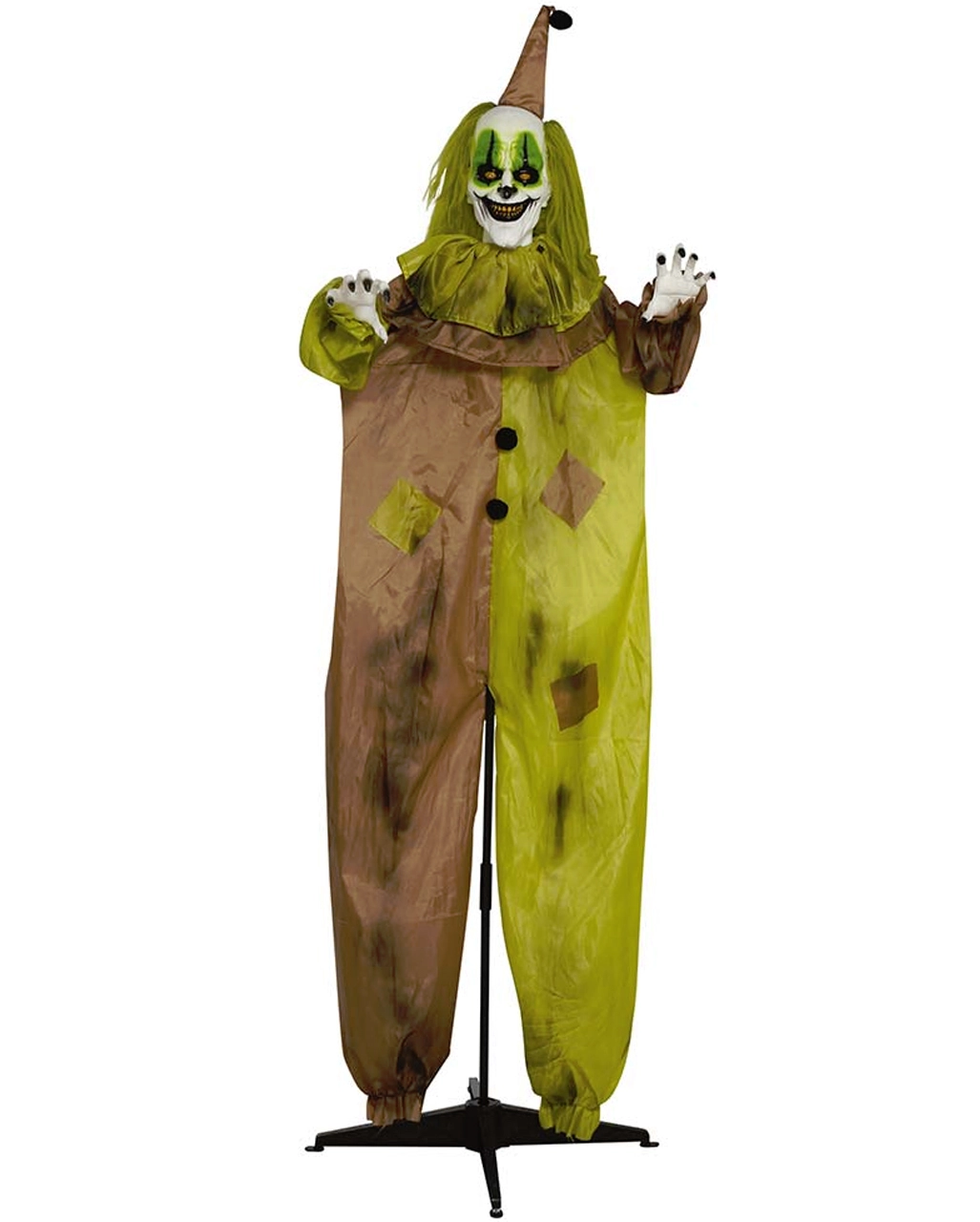 Horror Clown Standfigur Mit Leuchtaugen 180cm 3 Horror Clown Standfigur Mit Leuchtaugen 180cm