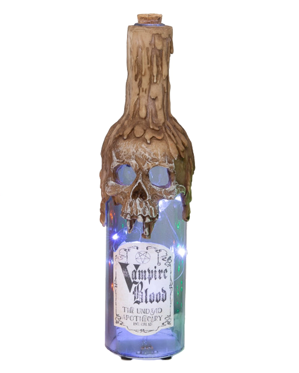 Leuchtende Glas Giftflasche Vampirblut 30cm 3 Leuchtende Glas Giftflasche Vampirblut 30cm