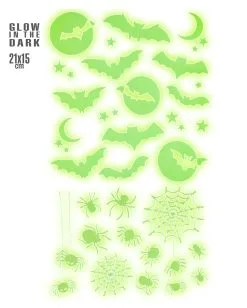 Leuchtende "Fledermäuse & Spinnen" Halloween Sticker 6 Leuchtende "Fledermäuse & Spinnen" Halloween Sticker -Grusel Dekor Geschaft leuchtende halloween sticker fledermaeuse und spinnen glow in the dark halloween sticker bats and spiders 51726 02