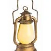 Messingfarbene Grubenlaterne Mit Licht 2 Messingfarbene Grubenlaterne Mit Licht -Grusel Dekor Geschaft messingfarbene grubenlaterne golden mineshaft lantern with light halloween deko 39474 01