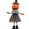 Frau Kürbis Figur 40cm -Grusel Dekor Geschaft mrs pumpkin figur 40cm mrs pumpkin figure halloween kuerbis figur kinderfreundliche halloween deko 53706