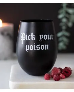 Wähle Dein Gift Weinglas 9 Wähle Dein Gift Weinglas -Grusel Dekor Geschaft pick your poison weinglas pick your poison wine glass halloween homeware gothic homeware 53394 03