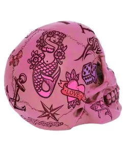 Pinke Tattoo Fund Totenschädel Spardose -Grusel Dekor Geschaft pinke tattoo fund totenkopf spardose pinke tattoo fund money box totenschaedel geschenkartikel 54552 04