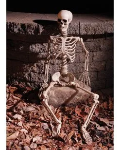 Bewegliches Knochenskelett 90cm -Grusel Dekor Geschaft positionierbares knochenskelett halloween deko skelett mit beweglichen gelenken halloween und horror deko 52003