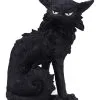 Salem Magierkatze 16,6cm 2 Salem Magierkatze 16,6cm -Grusel Dekor Geschaft salem hexenkatze 19cm salem witch cat 19 cm halloween tischdekoration schwarze katzenfigur 51042 01