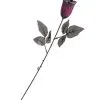 Violette Gothic Rose Mit Glitzer -Grusel Dekor Geschaft schwarz violette kunstrose gothic rose mit glitzer halloween deko 38226