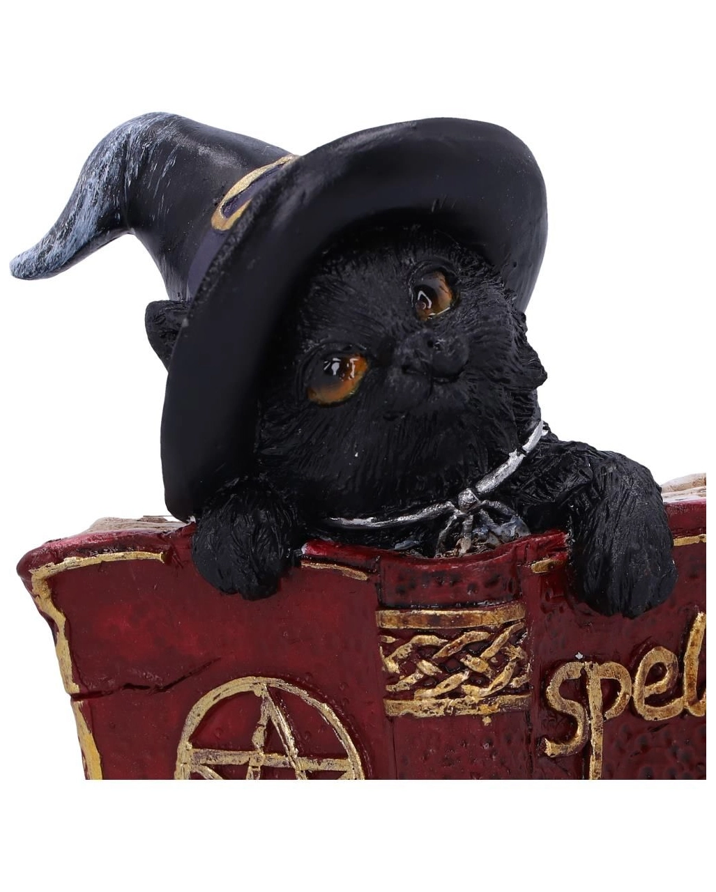 Schwarzes Hexenkätzchen Mit Rotem Zauberbuch 8,2cm 7 Schwarzes Hexenkätzchen Mit Rotem Zauberbuch 8,2cm – Bild 5