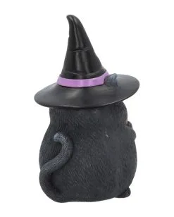 Schwarze Katze Mit Besen & Hexenhut -Grusel Dekor Geschaft schwarze katze mit hexenhut black cat with witch hat and broom gothic figur geschenkartikel 39255 05
